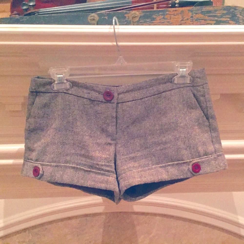 Brown Tweed Shorts - Fully Lined - Cuffed